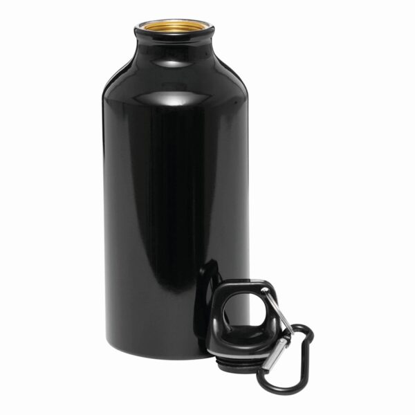 Aluminiowy bidon TRANSIT, kolor czarny - obrazek 3
