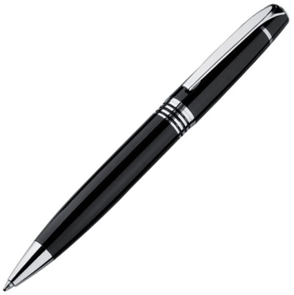 Długopis metalowy w etui Karin, kolor czarny - obrazek 1