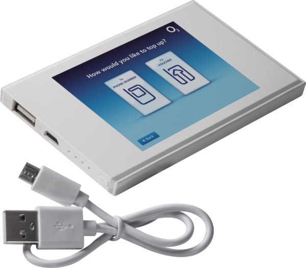 Power bank 2200 mAh, kolor biały - obrazek 2