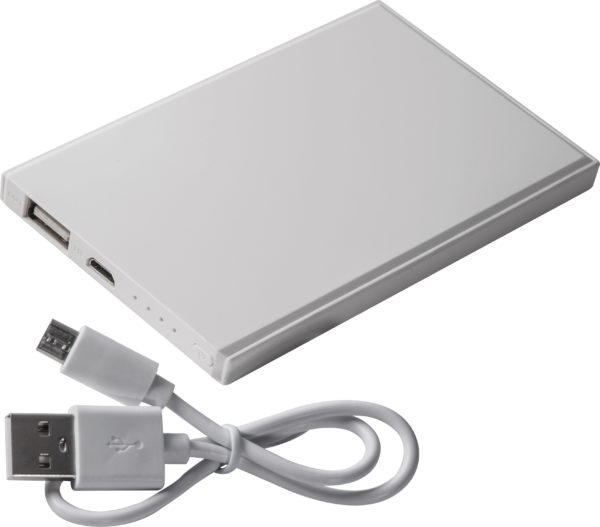 Power bank 2200 mAh, kolor biały - obrazek 1
