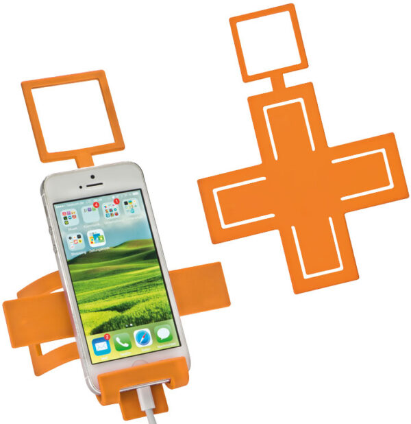 Uchwyt na telefon, kolor pomarańczowy