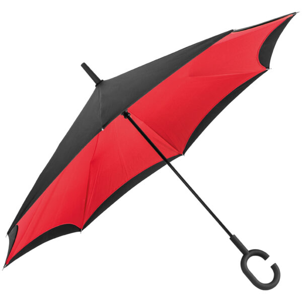 Parasol składany odwrotnie, kolor czerwony