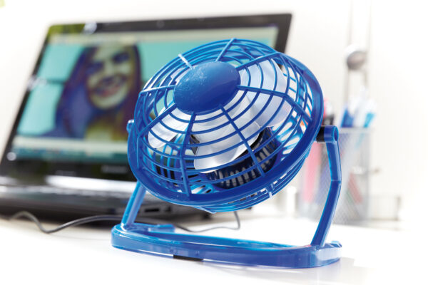 Wentylator USB NORTH WIND, kolor niebieski - obrazek 2