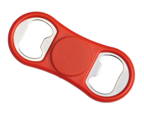 Otwieracz do butelek SPINNER, kolor czerwony