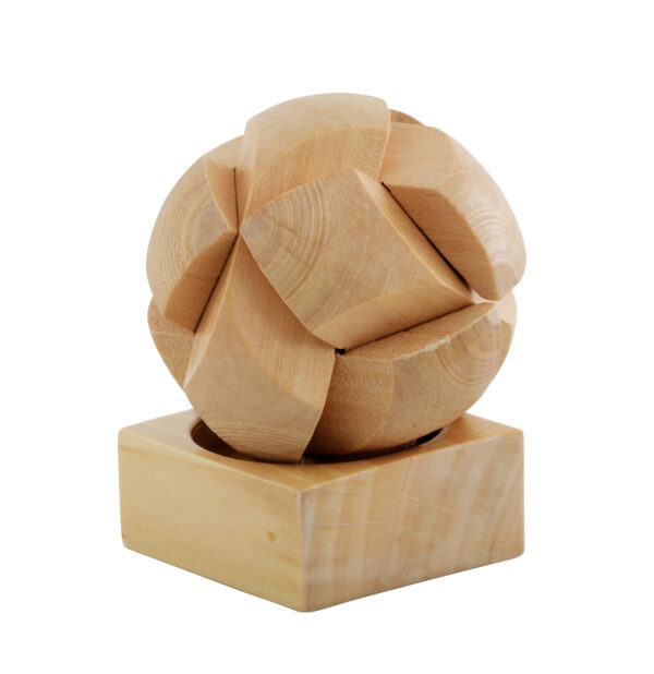 Puzzle w kształcie piłki ROUND DEXTERITY, kolor brązowy