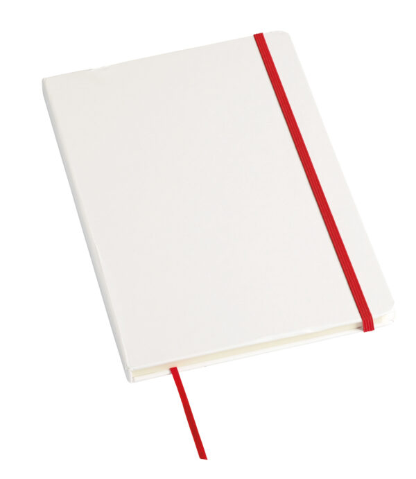 Notes AUTHOR w formacie A5, kolor biały/czerwony