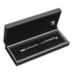 Metalowe wieczne pióro ST. PETERSBURG, kolor czarny/srebrny