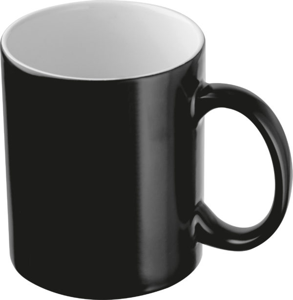 Kubek ceramiczny, kolor czarny - obrazek 1
