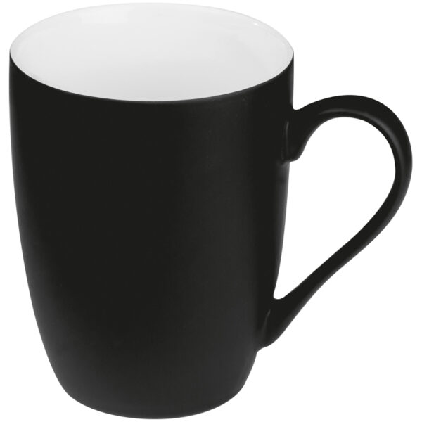Kubek ceramiczny - gumowany, kolor czarny