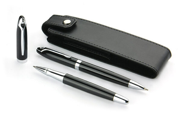 Zestaw piśmienniczy TEXAS, kolor czarny