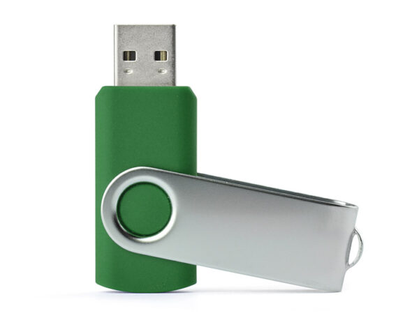 Pamięć USB TWISTER 8 GB, kolor zielony - obrazek 1