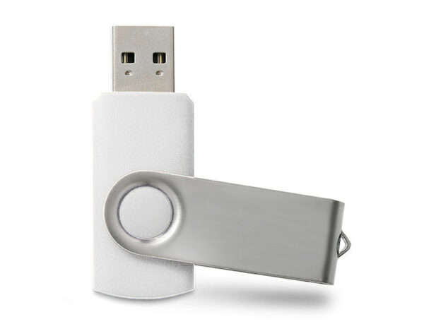 Pamięć USB TWISTER 16 GB, kolor biały - obrazek 1