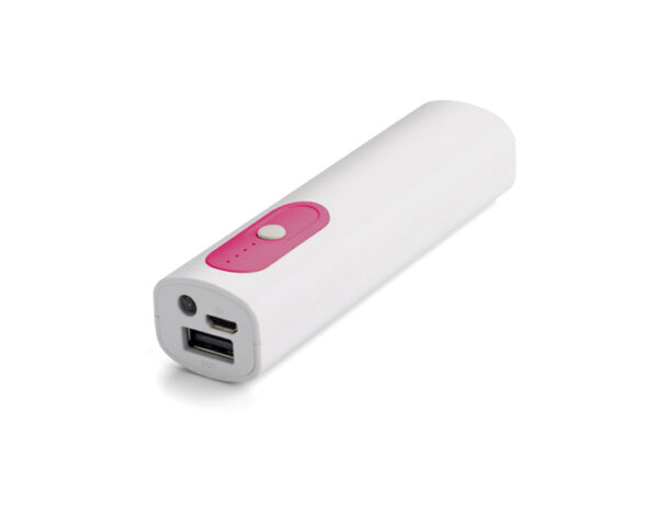 Power bank MANA 2600 mAh, kolor różowy