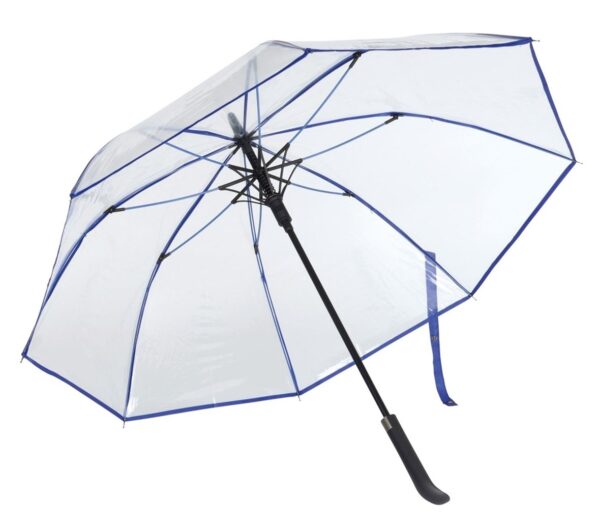 Automatyczny parasol VIP Ø103 cm, kolor niebieski-transparentny - obrazek 1