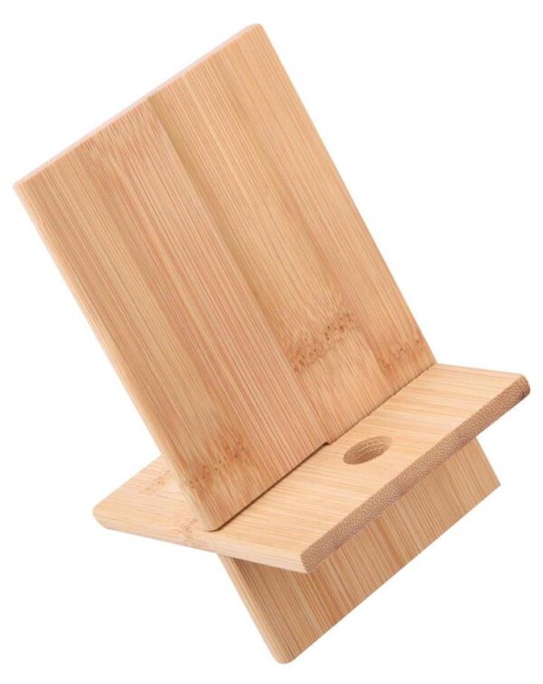 Stojak na smartfon BAMBOO CHAIR, kolor brązowy