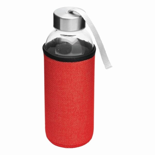 Butelka szklana TAKE JUTY, kolor czerwony