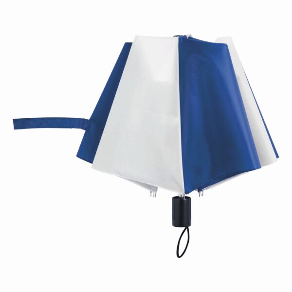 Parasol składany REGULAR, kolor niebieski/biały - obrazek 4