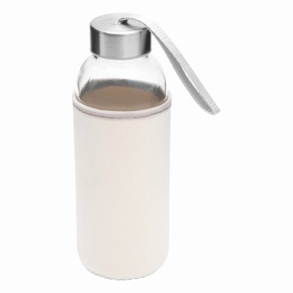 Szklana butelka TAKE WELL, kolor biały