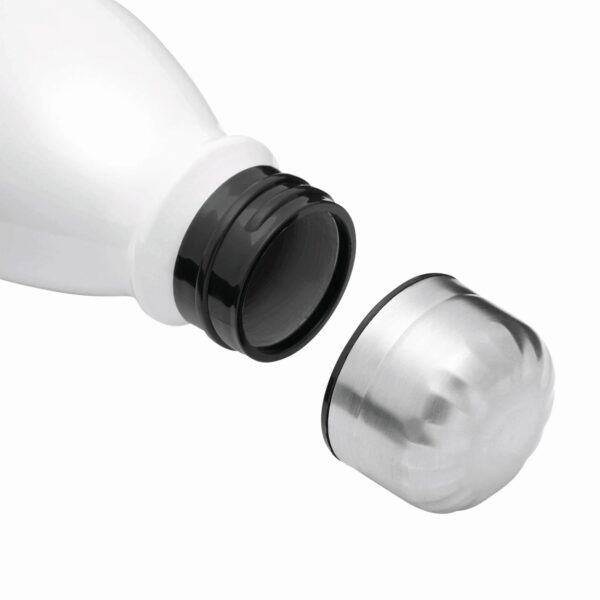 Aluminiowa butelka do picia FANCY 500 ml, kolor biały, srebrny - obrazek 2
