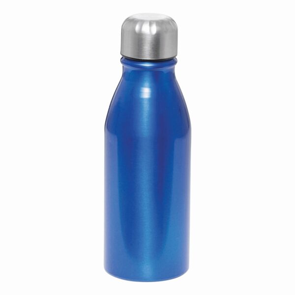 Aluminiowa butelka do picia FANCY 500 ml, kolor niebieski, srebrny