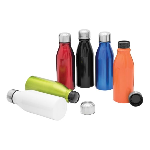 Aluminiowa butelka do picia FANCY 500 ml, kolor biały, srebrny - obrazek 4