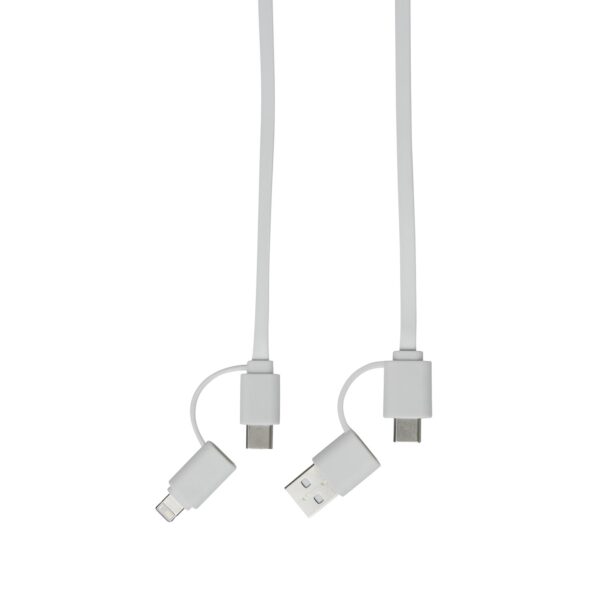 Kabel do ładowania i przesyłania danych TRANSFER SQUARE, kolor biały - obrazek 3