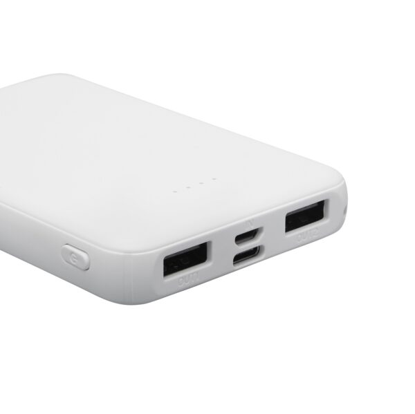 Powerbank POCKET ENERGY, kolor biały - obrazek 4