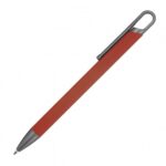 Długopis aluminiowy Ado z recyklingu, półżelowy , kolor bordowy - obrazek 2