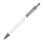 Długopis aluminiowy Ado z recyklingu, półżelowy , kolor biały - obrazek 3
