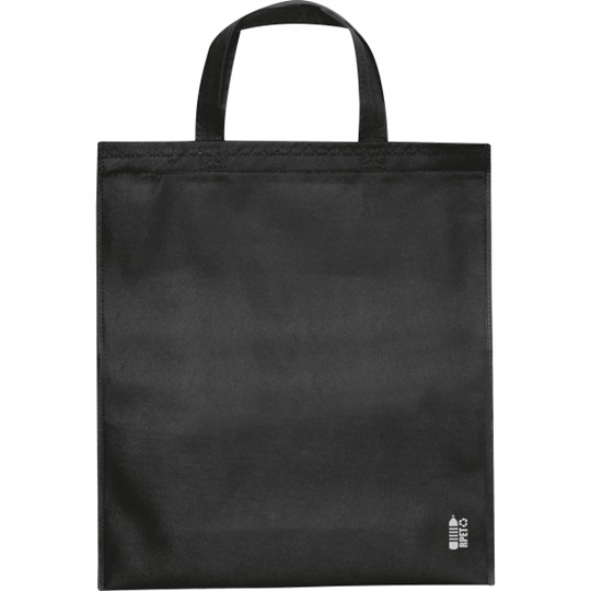 Torba Abia, non-woven z krótkimi uszami, kolor czarny