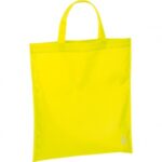 Torba Abia, non-woven z krótkimi uszami, kolor żółty - obrazek 2
