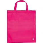 Torba Abia, non-woven z krótkimi uszami, kolor różowy