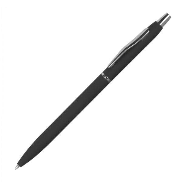 Długopis metalowy soft touch Marcello, kolor czarny