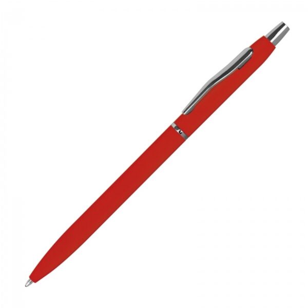 Długopis metalowy soft touch Marcello, kolor czerwony - obrazek 2