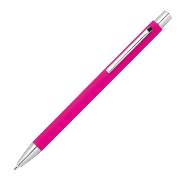 Długopis metalowy soft touch Gregorio, kolor różowy