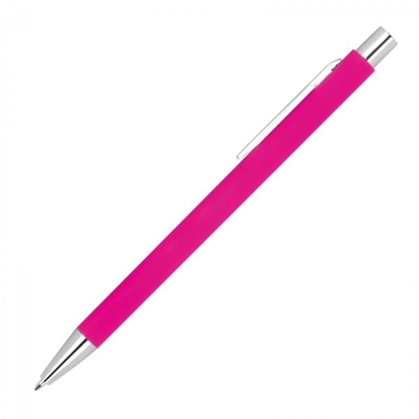 Długopis metalowy soft touch Gregorio, kolor różowy - obrazek 2