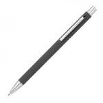 Długopis metalowy soft touch Gregorio, kolor ciemnoszary