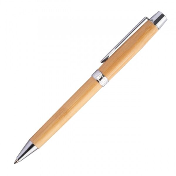 Długopis bambusowy w etui, kolor beżowy - obrazek 4