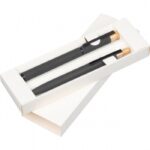 Zestaw piśmienny Lucio, kolor ciemnoszary