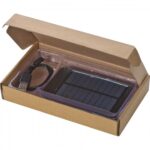 Power bank 4000 mAh solarny, kolor czarny - obrazek 2
