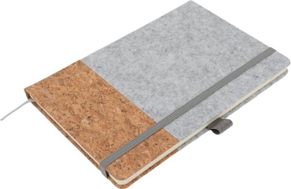 Notes A5 w linie RPET, kolor szary