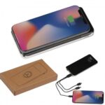 Power bank 8000 mAh indukcyjny, kolor czarny - obrazek 2