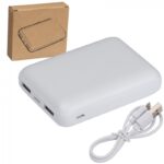 Power bank 10000 mAh, kolor biały - obrazek 2