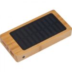 Power bank 8000 mAh solarny, kolor beżowy