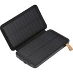 Power bank 8000 mAh solarny, kolor czarny