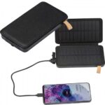 Power bank 8000 mAh solarny, kolor czarny - obrazek 4