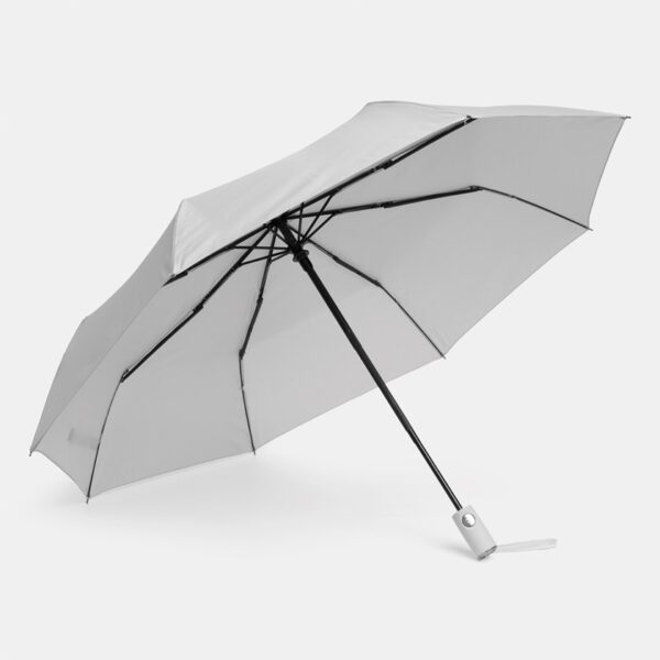 Automatyczny wiatroodporny składany parasol ORIANA, kolor jasnoszary