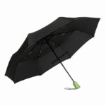 Automatyczny wiatroodporny parasol STREETLIFE, kolor czarny/jasnozielony