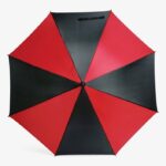 Automatyczny parasol DISCO, kolor czarny/czerwony - obrazek 2