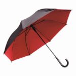 Parasol automatyczny DOUBLY, kolor czarny/czerwony